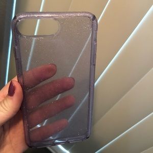 Speck iPhone 8 Plus purple glitter case